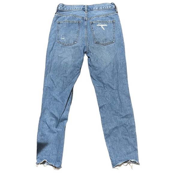 We the Free Button Fly High Rise Distressed Jeans w/Raw Hem - Picture 4 of 9